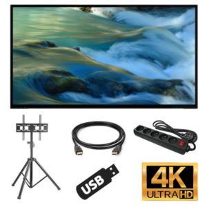 Ecran TV LED 55 Pouces Full HD avec trépied et port USB en location