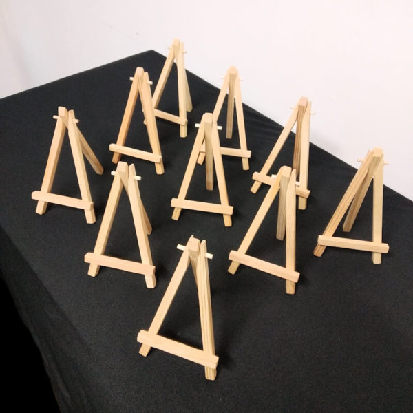 Mini chevalets de table en bois