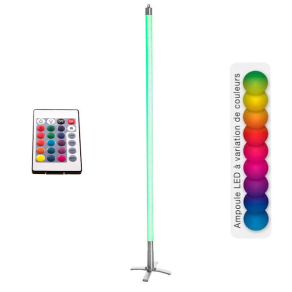 Tube néon led coloré avec télécommande