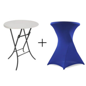 Table haute bleu roi