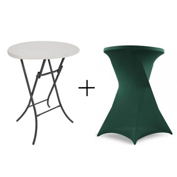 Table haute vert fonce couleur sapin noel