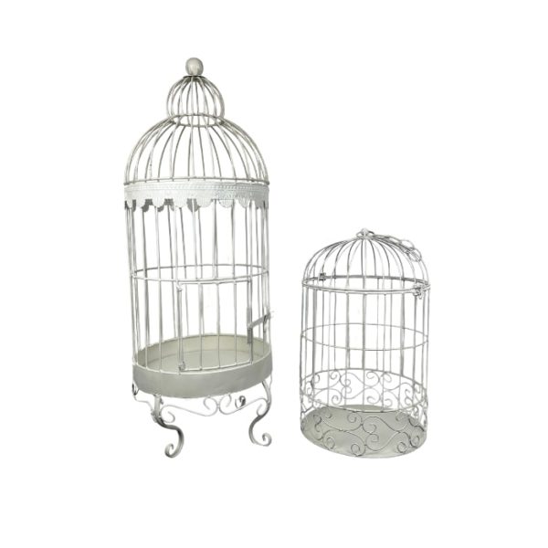 Lot de 2 cages à oiseaux taille XXL couleur blanche